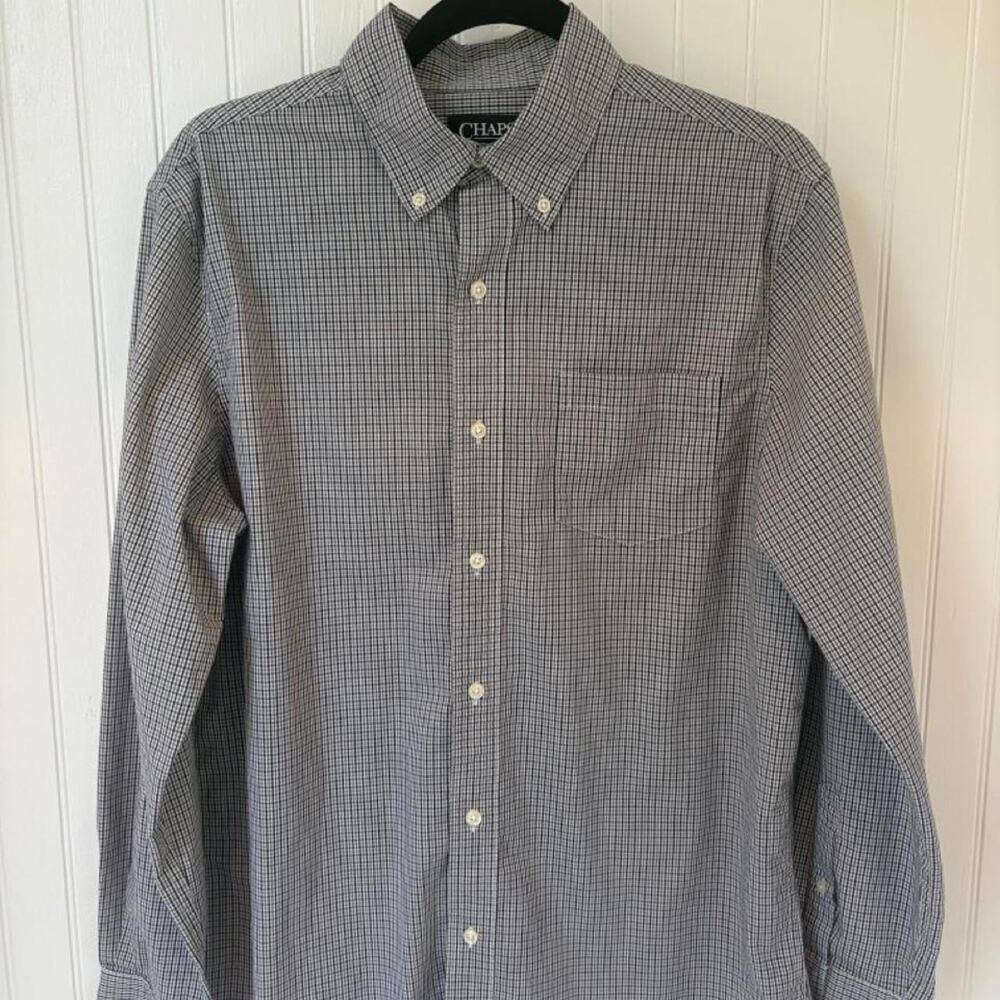 Chaps white and gray checkered